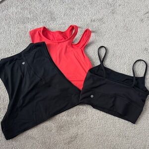 Lululemon Athletica Coral and Black Activewear